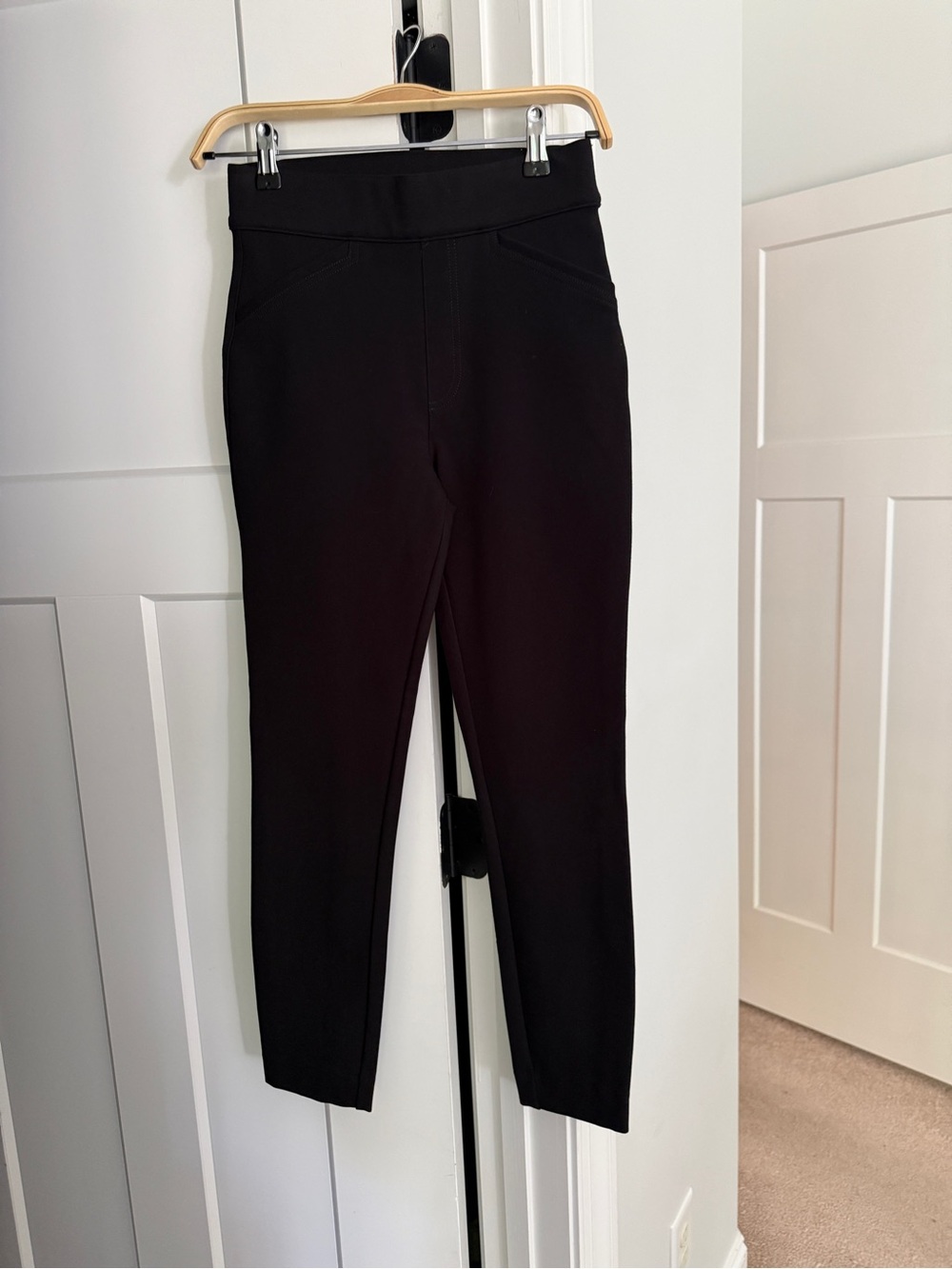 Spanx ponte the perfect black high rise pull on pants stretch